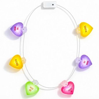 Jumbo LED Heart Necklace with Multicolor Lights