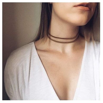 Everyday Leather Choker Necklace for Women