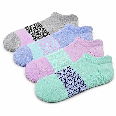 4 Pairs Women's Cushioned No Show Socks