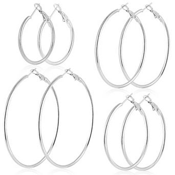 Lightweight Hoop Earrings Set