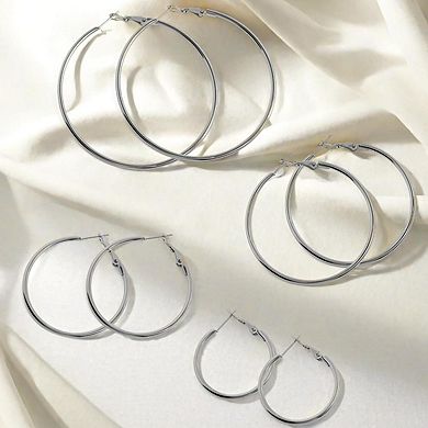 Lightweight Hoop Earrings Set