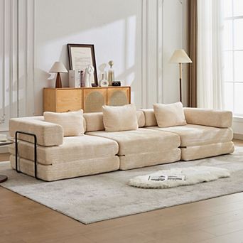 Frameless modular sofa, no assembly required