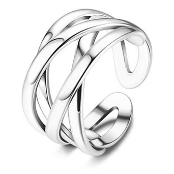 Open Knuckle Knot Band Rings Women