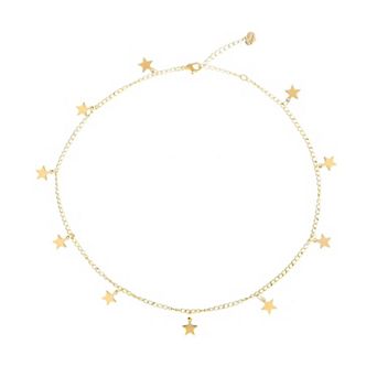 Gold Plated Star Choker Necklace for Women
