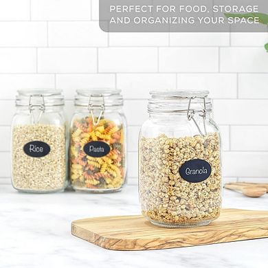 3-Pack Airtight Glass Storage Jars with Silicone Seal Lids
