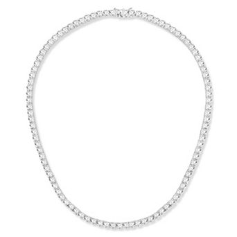 Round Cubic Zirconia Tennis Necklace