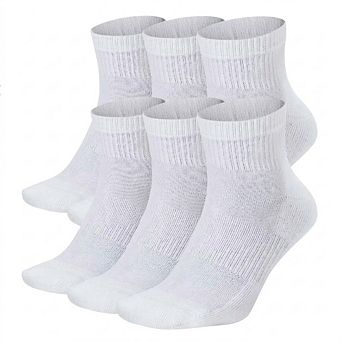 6 Pairs Plus Cushion Quarter Socks