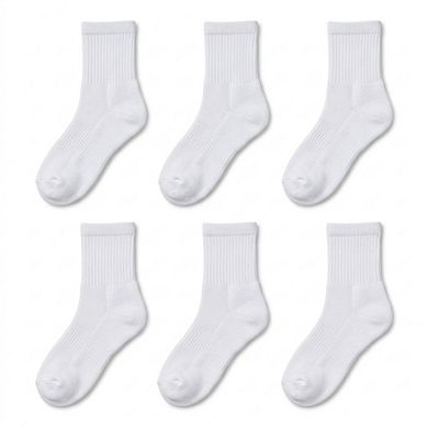 6 Pairs Plus Cushion Quarter Socks