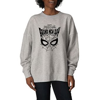 Women's Marvel Spider-Man Brand New Day Webs Oversized Fleece Crew Sweatshirt