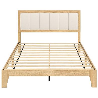Full-Size Bed Frame (Includes Headboard and Slats) — No Box Spring Required