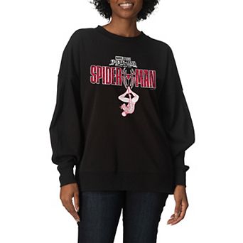 Women's Marvel Spider-Man Brand New Day Logo Oversized Fleece Crew Sweatshirt