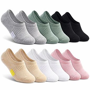 6 Pairs Women's No Show Athletic Socks