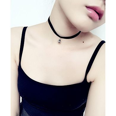 Gothic Cat Collar Bell Choker Necklace