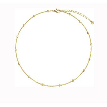 Dainty Gold Wave Box Chain Necklace