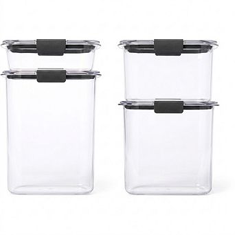 Airtight Pantry Food Storage Containers Set, BPA-Free Clear Stackable Containers