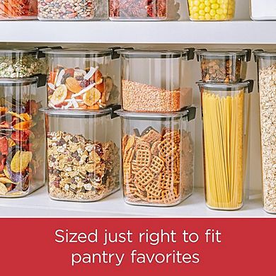 Airtight Pantry Food Storage Containers Set, BPA-Free Clear Stackable Containers
