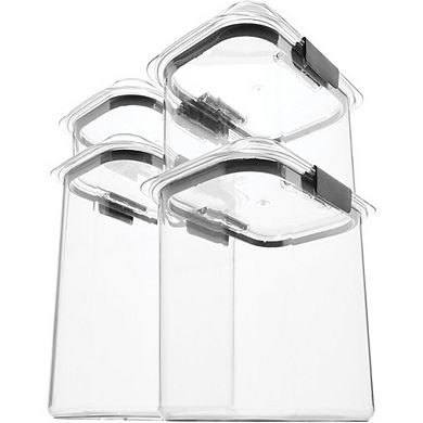 Airtight Pantry Food Storage Containers Set, BPA-Free Clear Stackable Containers