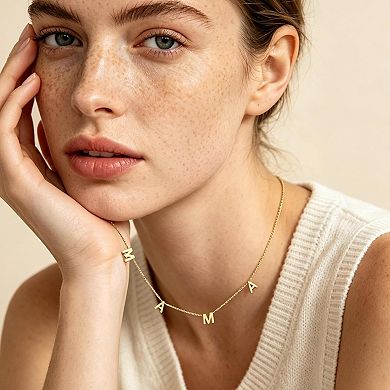 Dainty Gold Mom Necklace for Women