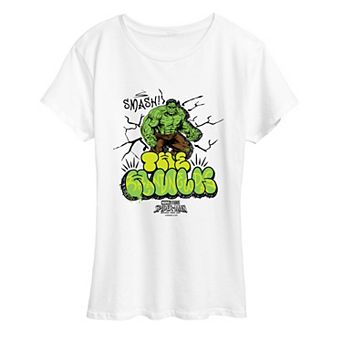 Women's Marvel Spider-Man Brand New Day The Hulk Graffi Graphic Tee
