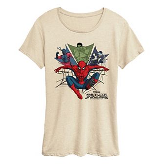 Women's Marvel Spider-Man Brand New Day Crew Collage Graphic Tee