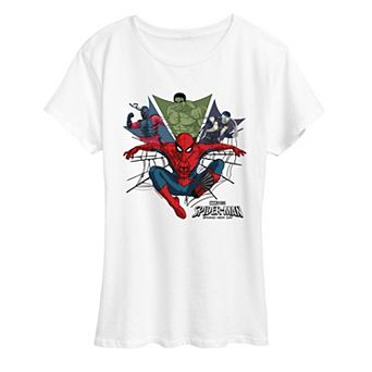 Women's Marvel Spider-Man Brand New Day Crew Collage Graphic Tee