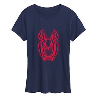 Women's Marvel Spider-Man Brand New Day Spray Symbol Graphic Tee