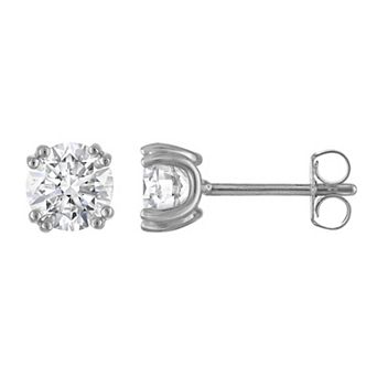 Lab Luxury Sterling Silver 2 Carat T.W. Lab-Grown Diamond Round Stud Earrings