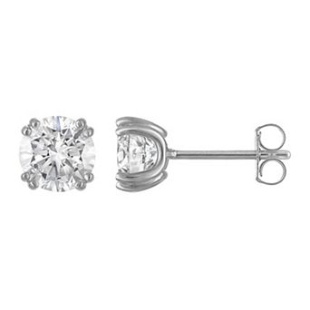 Lab Luxury Sterling Silver 3 Carat T.W. Lab-Grown Diamond Round Stud Earrings