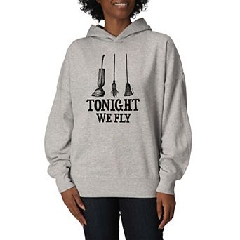 Women's Disney's Hocus Pocus Tonight We Fly Oversized Fleece Hoodie Sweatshirt