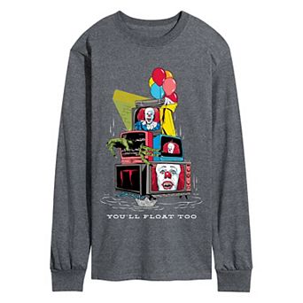 Men's IT "You'll Float Too" Pennywise Long Sleeve Graphic Tee