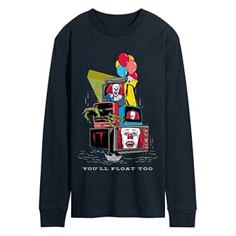 Men's IT "You'll Float Too" Pennywise Long Sleeve Graphic Tee