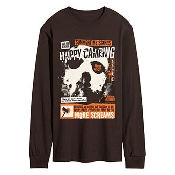 Men's Friday The 13th Happy Camping Long Sleeve Graphic Tee