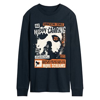Men's Friday The 13th Happy Camping Long Sleeve Graphic Tee