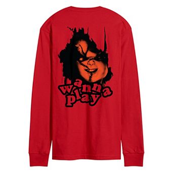 Men's Chucky Wanna Play Long Sleeve Graphic Tee