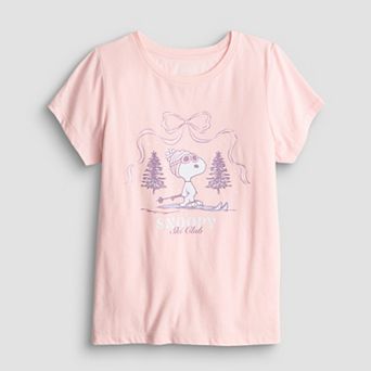 Girls 6-16 Peanuts Snoopy Ski Club Graphic Tee