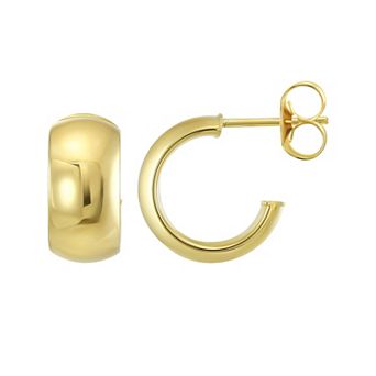 Taylor Grace 10k Gold Wide Hoop Earrings