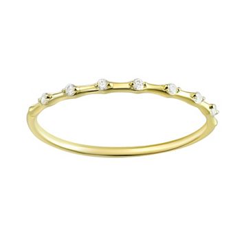 Taylor Grace 10k Gold Cubic Zirconia Wave Ring - Size 7