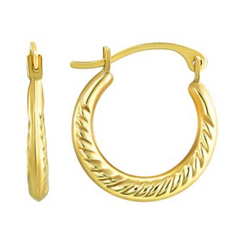 Taylor Grace 10k Gold Small Swirl Hoop Earrings