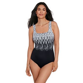 Women's Great Lengths Sharp Therapy Scoopneck One-Piece Swimsuit