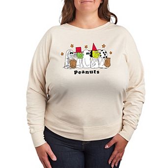 Plus Size Peanuts Halloween French Terry Long Sleeve Tee