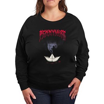Plus Size IT Pennywise "You'll Float Too" French Terry Long Sleeve Tee