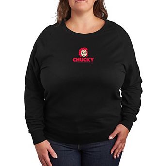 Plus Size Chucky Head Logo French Terry Long Sleeve Tee