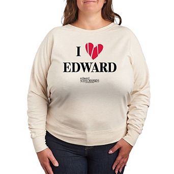 Plus Size Edward Scissorhands I Love Edward French Terry Long Sleeve Tee