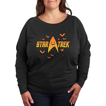 Plus Size Star Trek Halloween Logo French Terry Long Sleeve Tee