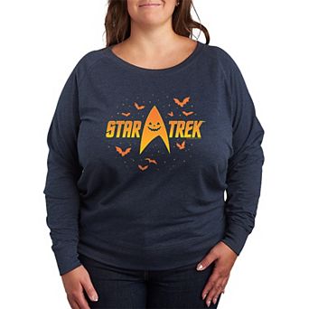 Plus Size Star Trek Halloween Logo French Terry Long Sleeve Tee