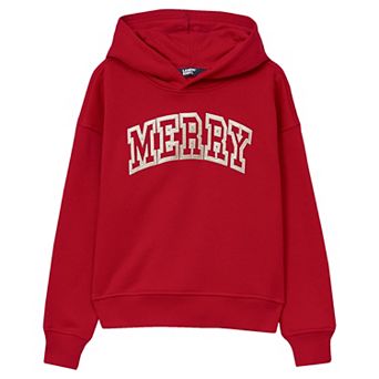Girls 2-16 Lands' End Holiday Oversized Hoodie