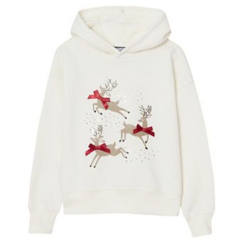 Girls 2-16 Lands' End Holiday Oversized Hoodie