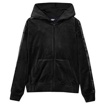 Girls 2-16 Lands' End Velour Full-Zip Hooded Sweatshirt