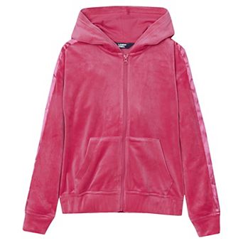 Girls 2-16 Lands' End Velour Full-Zip Hooded Sweatshirt
