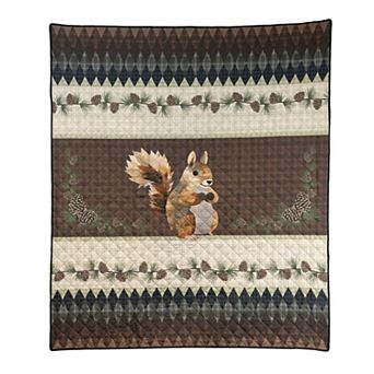Donna Sharp Pine Circle Quilted Throw Blanket